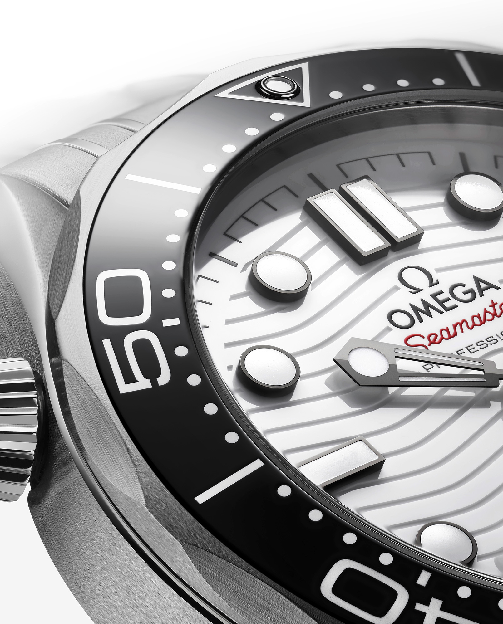 omega seamaster white face