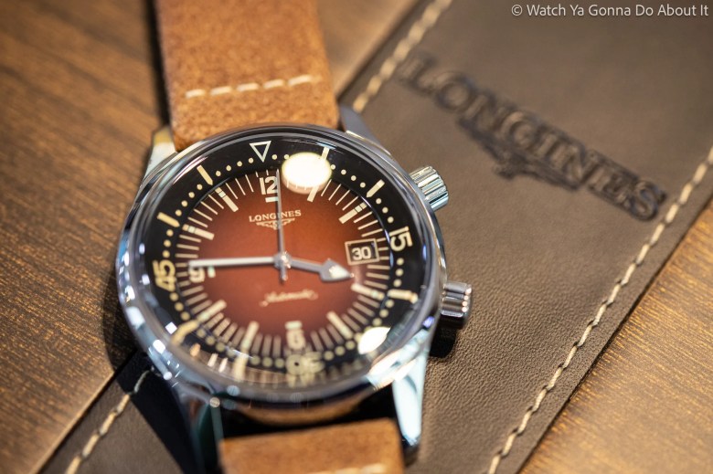 Discover the l3.374.4.50.0 automatic watch from the longines legend diver watch collection and let yourself be charmed by its leather strap. Hands On With The New Longines Legend Diver Fume Brown Wygdai